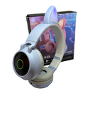 Audífonos Diadema Bluetooth Fm Micro Orejas De Gato Y Luces