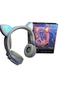 Audífonos Diadema Bluetooth Fm Micro Orejas De Gato Y Luces