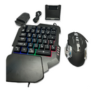 Combo Gamer 4-1 Teclado F6 Una Mano Y Mouse Para Juegos G2.